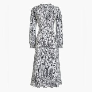 NWT J Crew Leopard Peasant Dress Size 14